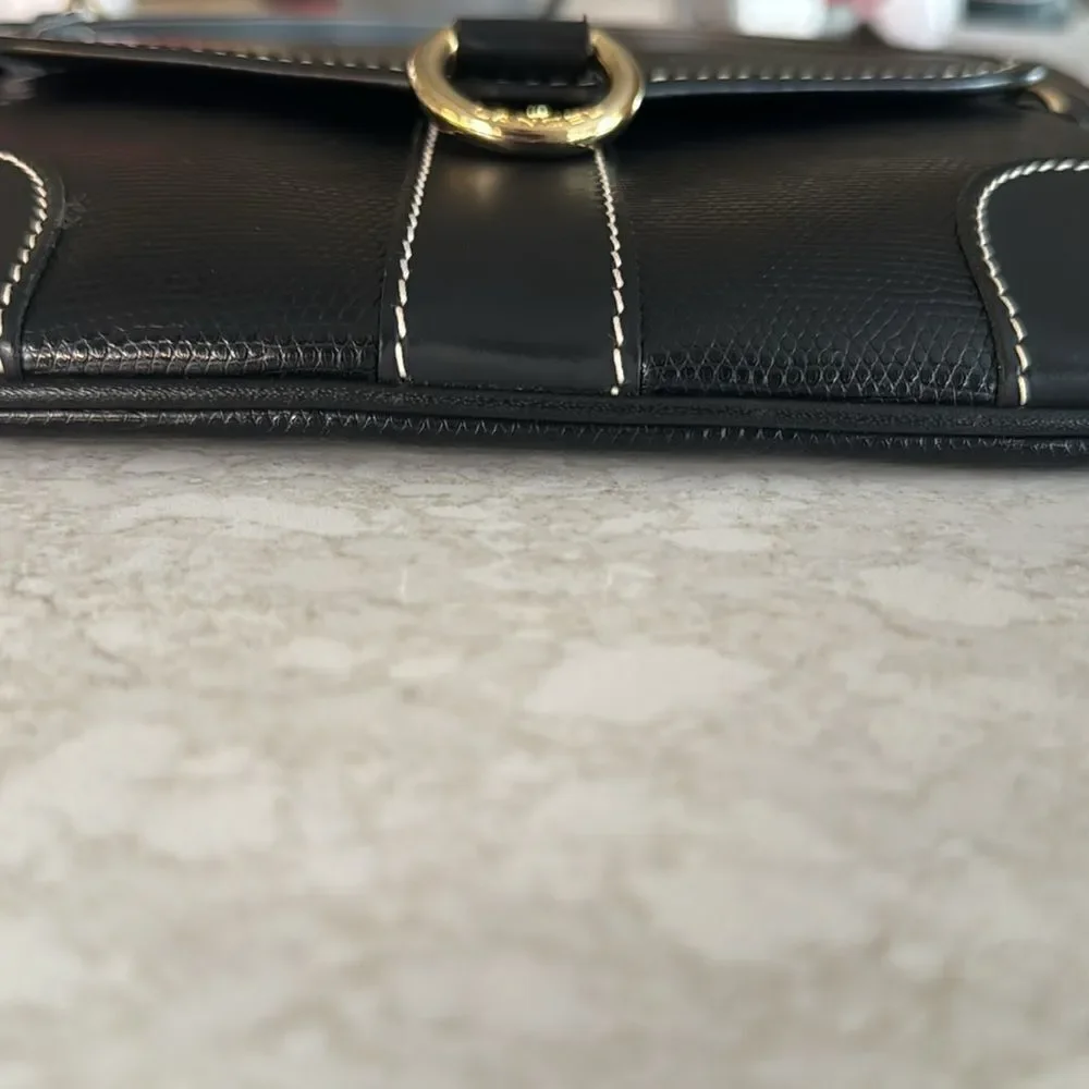BEAUTIFUL LANCEL ELSA BLACK LEATHER CROSSBODY
